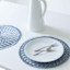 Set of 6 Pila Navy Blue Round Placemats, 15"
