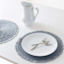 Set of 6 Vargus Cove Blue Round Placemats, 15"