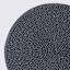 Set of 6 Black & Silver Lame Round Placemats, 15"