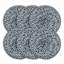 Set of 6 Alula Black Round Placemats, 15"