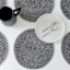 Set of 6 Alula Black Round Placemats, 15"