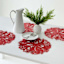Candy Cane Vinyl Placemat, 15"