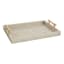 Providence Natural Textured Faux Leather Tray, 17x12