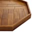 Honeybloom Large Octagon Acacia Wood Tray, 19.7"