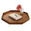 Honeybloom Large Octagon Acacia Wood Tray, 19.7"