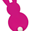 Bunny Brights Pink Bunny Yard Stake, 14"