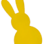 Bunny Brights Yellow Bunny Yard Stake, 14"