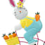 Bunny Brights Bunny on Bicycle Yard Stake, 25"