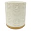 Honeybloom Reagan White Flower Wastebasket, 10"