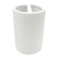 Soho White Soft Touch Ceramic Toothbrush Holder, 4.8"