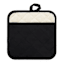 Set of 3 Black Pot Holder Oven & Mini Mitts
