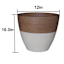 Honeybloom White Wood Grain Outdoor Egg Planter, 12"