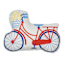 Sunny Club Bicycle Shaped Outdoor Throw Pillow, 18x15