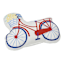 Sunny Club Bicycle Shaped Outdoor Throw Pillow, 18x15