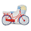 Sunny Club Bicycle Shaped Outdoor Throw Pillow, 18x15