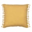 Honeybloom Ochre Stripe Tassel Outdoor Throw Pillow, 18"