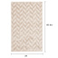 Waterford Ivory Chevron Washable Accent Rug, 36x56