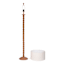 Wood Finish Resin Twist Floor Lamp, 64"