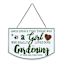 Girl & Gardening Sign, 16"