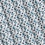 13-Piece Blue Damask Shower Curtain Set, 70x72