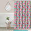 13-Piece Pink Painted Blooms Shower Curtain Set, 70x72