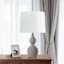 Found & Fable Gray Double Gourd Medium Table Lamp Base, 19"