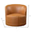 Crosby St. Sawyer Swivel Faux Leather Chair, Cognac