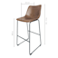 Crosby St. Drake Faux Leather Barstool, Espresso Brown