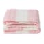 Tiny Dreamers Pink Cabana Striped Cozy Knit Throw Blanket, 50x60
