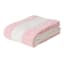 Tiny Dreamers Pink Cabana Striped Cozy Knit Throw Blanket, 50x60