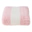 Tiny Dreamers Pink Cabana Striped Cozy Knit Throw Blanket, 50x60
