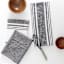 Set of 3 Black Porter Slub Waffle Cotton Kitchen Towels