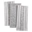 Set of 3 Grey Porter Slub Waffle Cotton Kitchen Towels
