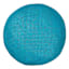 Turquoise & Tan Color Block Hermosa Outdoor Pouf, 23"