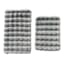 2-Piece Grey Bubble Faux Fur Rug Set