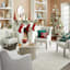 Wooden Cutout Drum Coffee Table, White Washed Finish