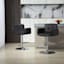 Crosby St. Stout Adjustable Faux Leather Barstool, Black