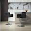 Crosby St. Stout Adjustable Faux Leather Barstool, Black