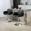 Crosby St. Stout Adjustable Swivel Faux Leather Barstool, Black