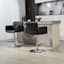 Crosby St. Stout Adjustable Swivel Faux Leather Barstool, Black