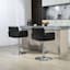 Crosby St. Stout Adjustable Faux Leather Barstool, Black