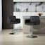 Crosby St. Stout Adjustable Swivel Faux Leather Barstool, Black