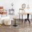 Dakota Adjustable Modern Industrial Black Barstool, 29"