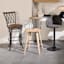 Marsol Brown Swivel Counter Stool with Faux Leather Seat