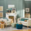 Tracey Boyd Petal-Like Shape Ottoman, Sage