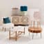 Tracey Boyd Petal-Like Shape Ottoman, Sage