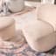 Laila Ali Caila Round Ottoman, Natural