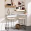 Crosby St. Jude Grey Backless Barstool, 30"