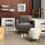 Crosby St. Harwood White & Black Backless Counter Stool, 26"