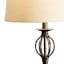 Bronze Finish Spindle Floor Lamp with Oatmeal Fabric Drum Shade, 60"